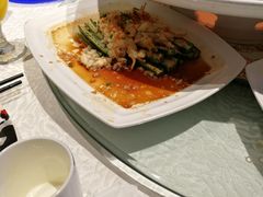 蒜蓉秋葵蒸蛏子-旺顺阁·北京菜(北辰上品+)