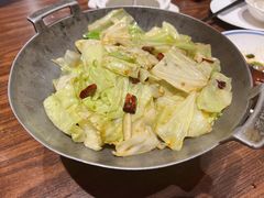干锅手撕包菜-梁记粥铺(开元地中海店)