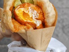 -小红车炸蛋葱油饼