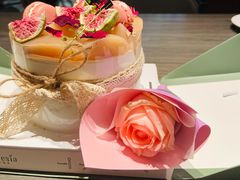 日式白桃淡奶油蛋糕-小苍兰风铃草蛋糕甜品(沈阳店)