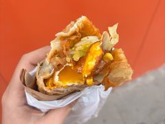 -小红车炸蛋葱油饼