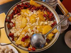 干锅土豆片-清真宏玉祥黄门脸餐厅(华荫东里店)