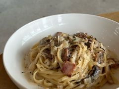 蘑菇白汁意面-SAANCI山池咖啡(海上世界文化艺术中心店)