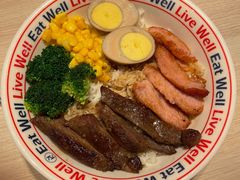 牛排拼猪颈肉拌饭-卡朋西餐(悦汇城店)