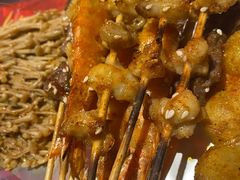 烤虾-路边摊小炉子烧烤