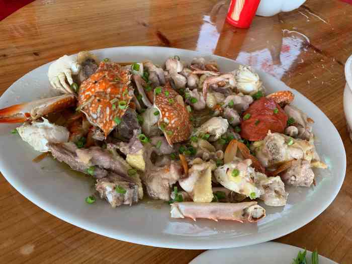 送福农庄61蟹蒸鸡海鲜特色菜(小径湾店)-"味道超赞～这次选择了排行