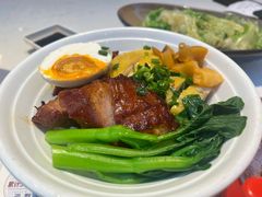 蜜汁叉烧拼葱油鸡饭-避风塘(嘉兴八佰伴店)