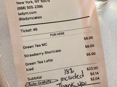 账单-Lady M Cake Boutique(麦迪逊大道店)