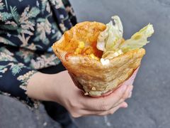 -小红车炸蛋葱油饼