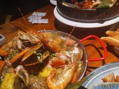 绿咖喱藤椒手抓海鲜-仓库南洋海鲜小排档(柳河路店)