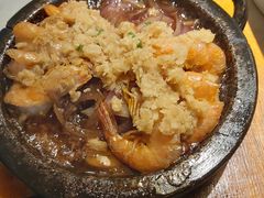 铁板蒜蓉虾-小菜园新徽菜(阜阳颍州万达店)