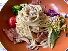 奶油培根蘑菇意面-美客·美家西餐厅(恩广店)