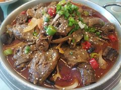 干锅鸭头-金杏·粘卷子 烤鸭 农家菜