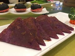 香煎紫薯饼-得利古月庄早茶