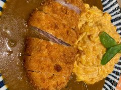 咖喱熔岩蛋猪排饭套餐-堂本家·二代目·炸猪排(Express东海店)