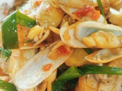 姜葱炒圣子-明记海鲜大排档(巽寮湾店)