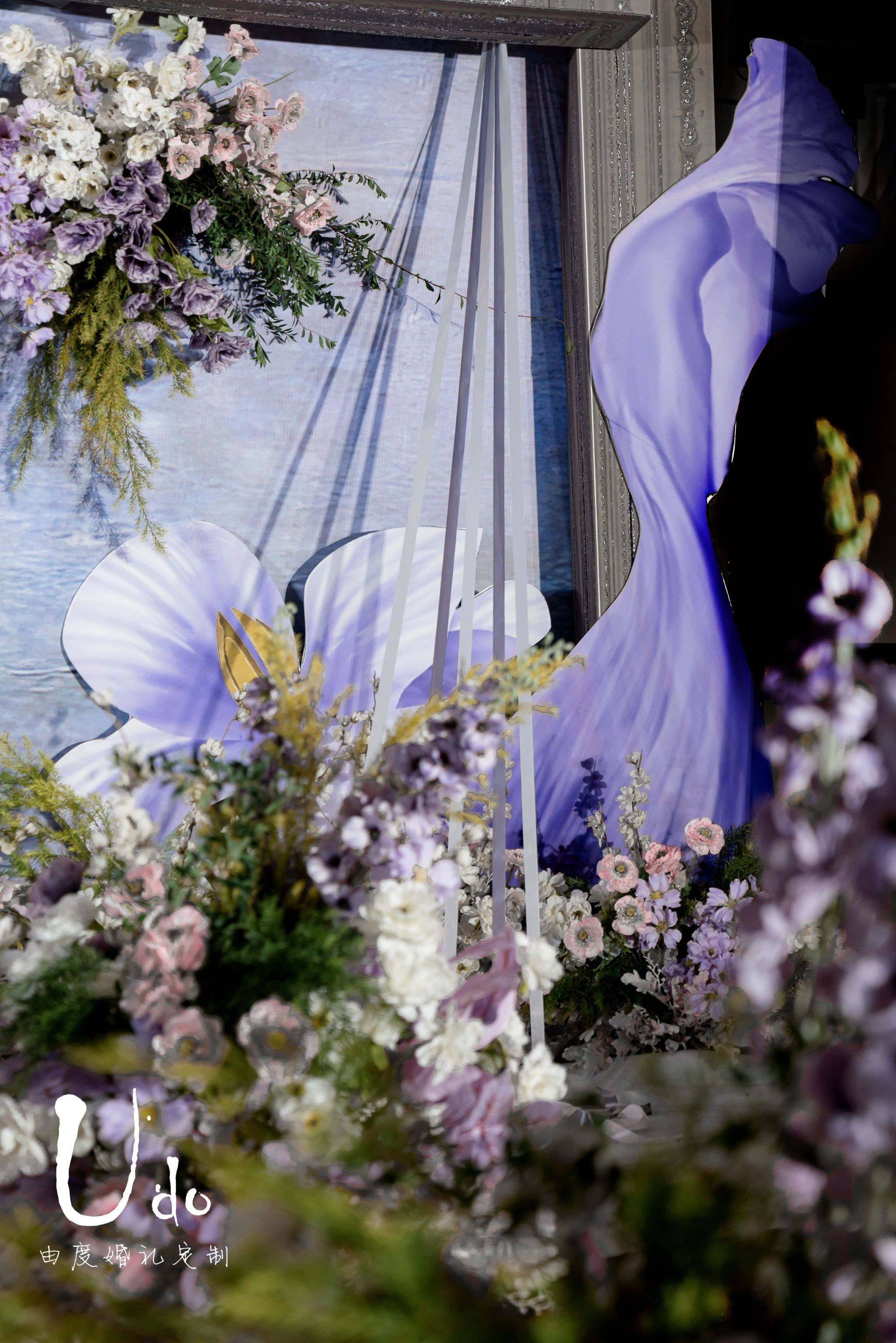 梦幻紫色婚礼布置