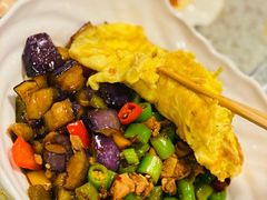 茄子肉丁小公鸡双拼拌面-文三里屯面馆(三里屯店)