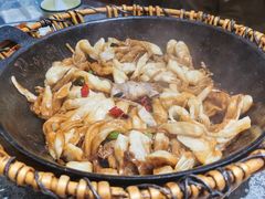 排骨豆角卷子-华盛园卷子王农家菜水库鱼