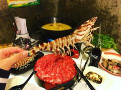 -鲜入围煮花胶鸡海鲜火锅