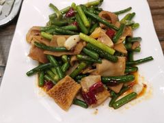蒜苗炒羊肚-毛胡子牛羊餐馆(武宁路店)