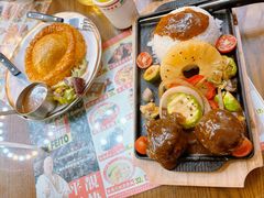 铁板汉堡牛肉饭-肥韬茶餐厅(南山mini店)