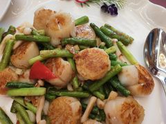 芦笋鸡腿菇炒扇贝-民族饭店-四季餐厅