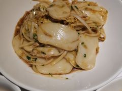 黄芽菜肉丝炒年糕-玫瑰厅上海菜(兴国路店)