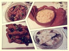 黄油蟹粉，糖醋排条，糟溜鱼片-功德林(南京西路店)