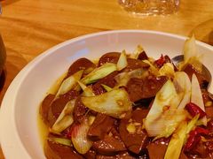大葱炒鸭血-金筷子西北菜·捞悦火锅