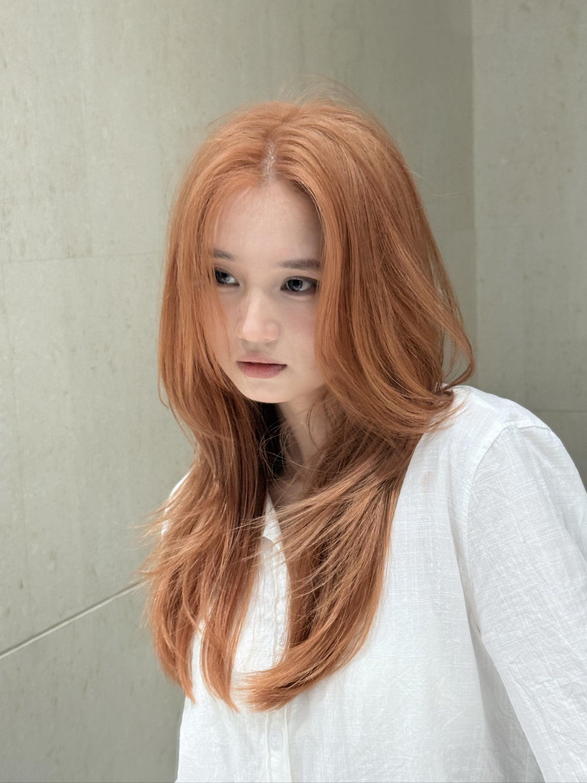 日落沉溺于橘色的海#发色推荐#附近哪里做头发好