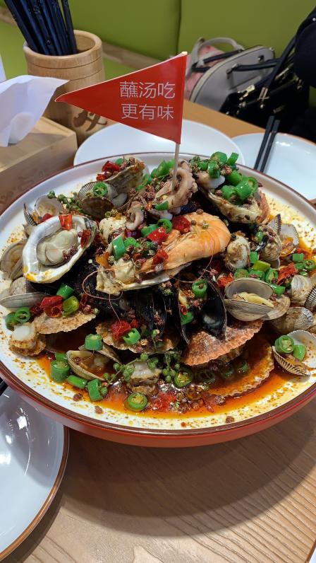 必点海鲜·鲅鱼水饺(滨江道店)-"麻辣醉八仙满满一盆海鲜,麻辣有余咸