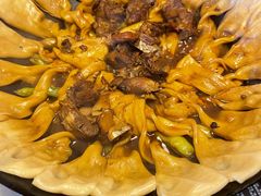 排骨豆角粘卷子-钰田大院·怀柔地道农家菜·烤虹鳟鱼(雁栖湖店)