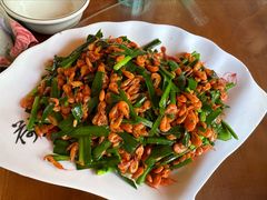韭菜炒河虾-俺家菜馆(百里峡店)