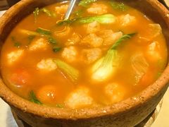 番茄盖菜浸虾滑-范家小馆·烤鸭新京菜(金融街店)