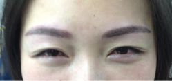 刚复盖原做眉毛和眼线-平萍纹绣韩式半永久定妆