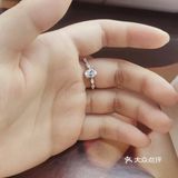 幸是钻石定制的80分椭圆钻戒终于到了！