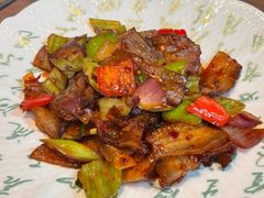 蒜苗回锅酱香肉-百花深处·老北京风味菜