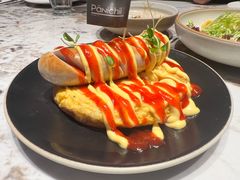 煎蔬菜饼配德式香肠-沛家·西餐Brunch·直火料理