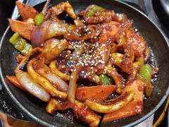 铁板香辣炒鱿鱼-山·烤辣鸡韩国料理(西溪路店)