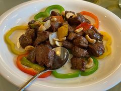 彩椒牛肉粒-万宝海鲜舫(劳动公园店)