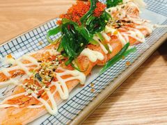 火炙蟹柳握寿司-西月山居匠心创意料理(江汉路新佳丽广场店)