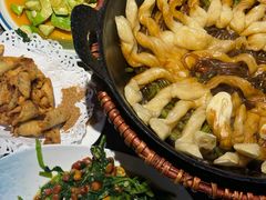 排骨豆角卷子-华盛园卷子王农家菜水库鱼