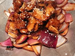 蒜香蜜汁排骨-绿茶餐厅(光谷世界城步行街店)