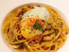 奶油培根意面配水波蛋-Cyclus Craft Kitchen薩克思手工厨房