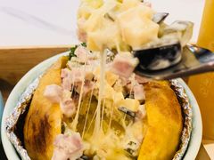 培根黑蒜风味芝士烤土豆-库滋明·俄罗斯特色美食(中央大街店)