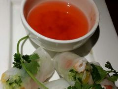 鲜虾芒果卷-绿茶餐厅(华联万柳店)