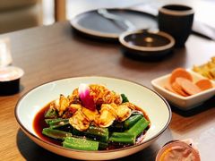 捞汁秋葵扇贝-隆喜元鱼汤包·海鲜(中联广场店)