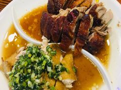 烧鸭拼姜葱油鸡-澳门陈光记烧味饭店(南京德基广场店)