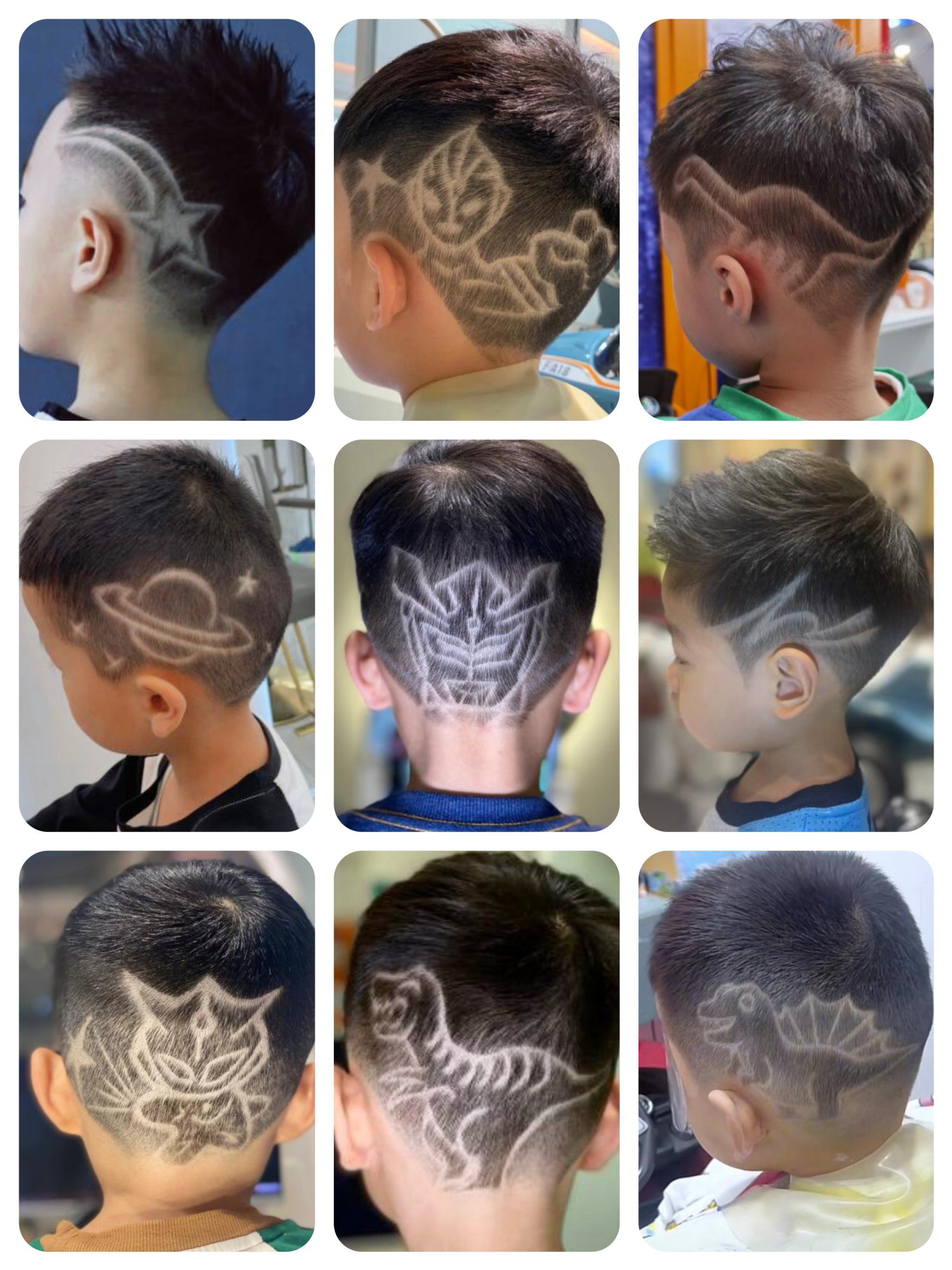 本期儿童发型分享,各种各样的帅气雕刻都有